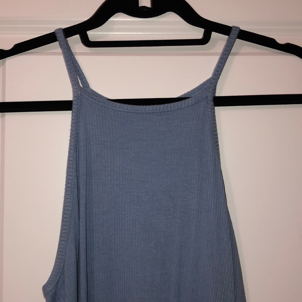 Blue halter dress
